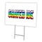 Signmission Shaved Ice Yard Sign & Stake outdoor plastic coroplast window, C-2436 Shaved Ice C-2436 Shaved Ice - alternate 1